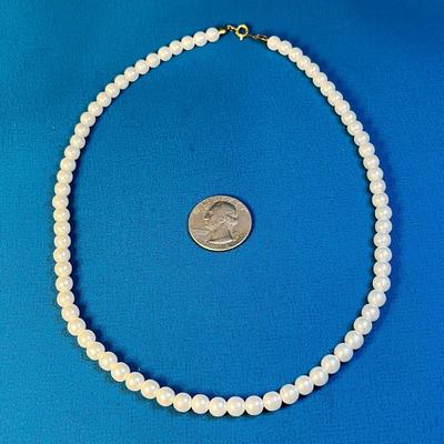 17" FAUX PEARL NECKLACE