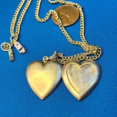 HEART SHAPED LOCKET ON CHAIN