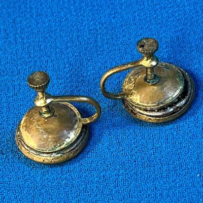 ANTIQUE BUTTONS? MADE INTO EARRINGS INTERESTING DETAIL
