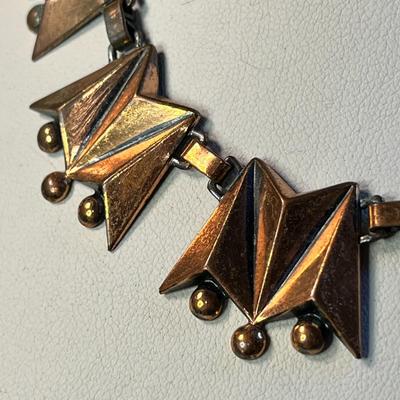 RETRO STYLE RENOIR COPPER SEGMENT NECKLACE