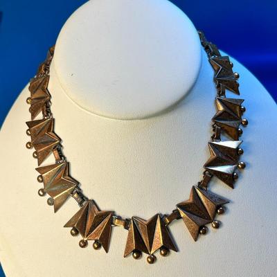 RETRO STYLE RENOIR COPPER SEGMENT NECKLACE