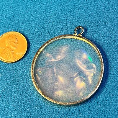 HOLOGRAPHIC COMEDY/TRAGEDY PENDANT