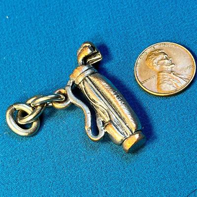 LARGE COPPER BODY WITH SILVER TONE WASH GOLF BAG CHARM