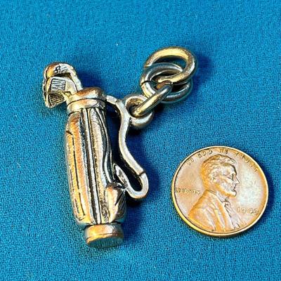 LARGE COPPER BODY WITH SILVER TONE WASH GOLF BAG CHARM