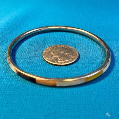 INSET STONE BANGLE BRACELET