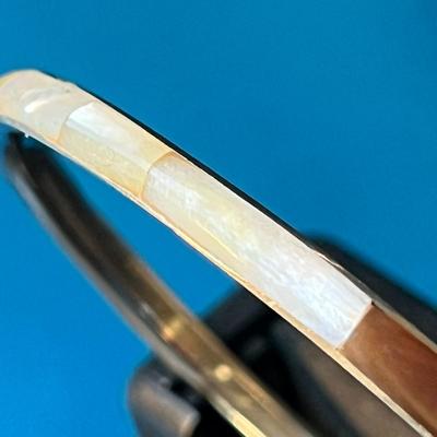 INSET STONE BANGLE BRACELET