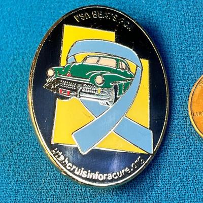 ENAMELED "PSA BEATS PCA" UTAHCRUISINFORACURE.ORG PIN