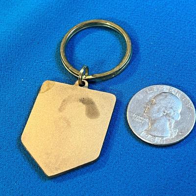 BRONZY HOUSE MOTIF KEY CHAIN RING AND FOB