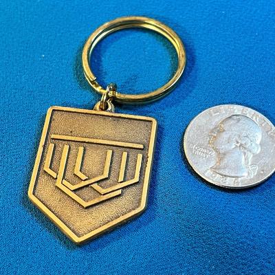 BRONZY HOUSE MOTIF KEY CHAIN RING AND FOB