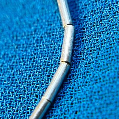 DELICATE SILVER TUBE BEAD NECKLACE