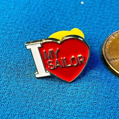 ENAMELED "I LOVE MY SAILOR" PIN