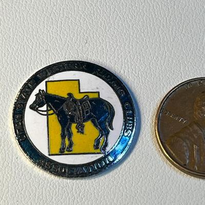 ENAMELED UTAH STATE WESTERN RIDING CLUBS ASSOCIATION PLANCHET