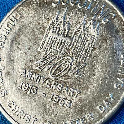 LDS B.S.A. 40TH ANNIVERSARY HIGH RANK TOKEN/MEDALLION