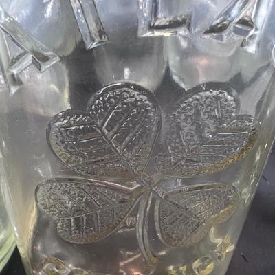 Vintage Glass bottles Liberty Jack Jar glasses