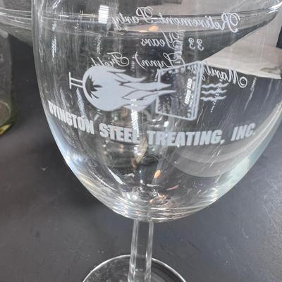 Clear glass drinking glasses ases, and wine goblets