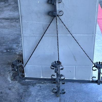 2 Large wrought iron candle lamps