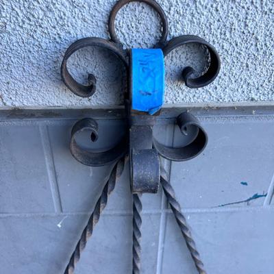 2 Large wrought iron candle lamps