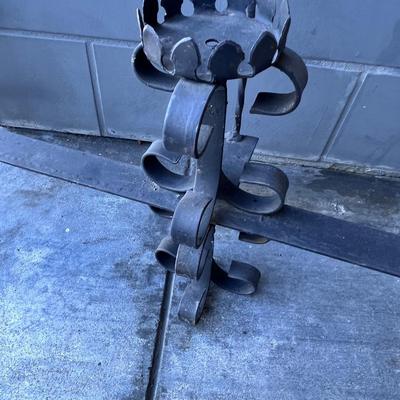 2 Large wrought iron candle lamps