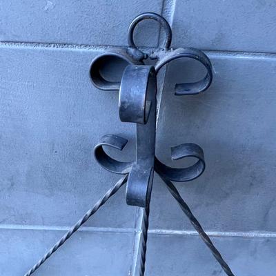2 Large wrought iron candle lamps