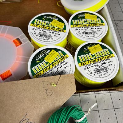 Tray full of Fly Line. Lots of Colors