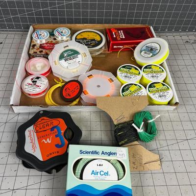 Tray full of Fly Line. Lots of Colors