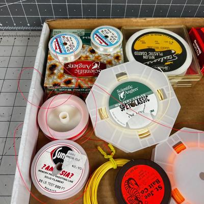 Tray full of Fly Line. Lots of Colors