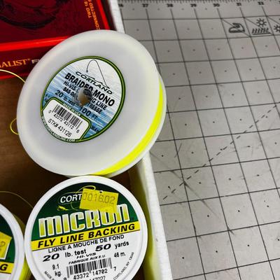 Tray full of Fly Line. Lots of Colors