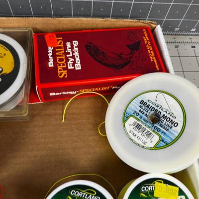 Tray full of Fly Line. Lots of Colors
