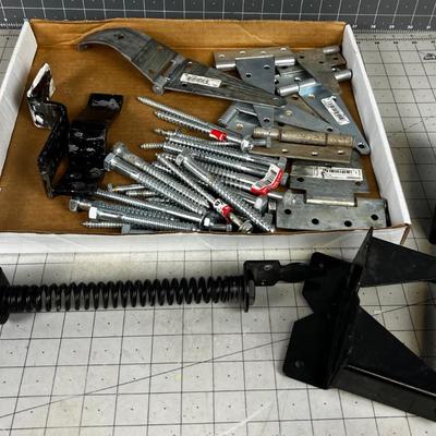 Hardware: Lag Bolts, Gate Hinges, Plus Other