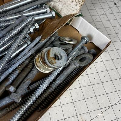 A Bunch of 10" Lag Bolts and Washers
