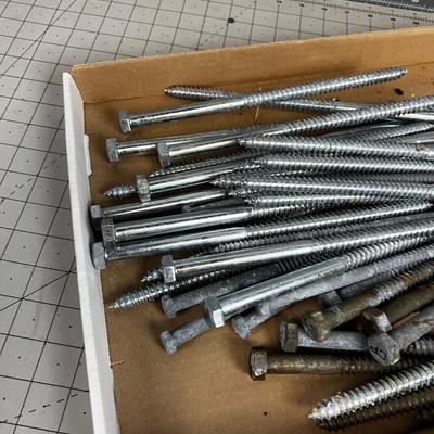 A Bunch of 10" Lag Bolts and Washers