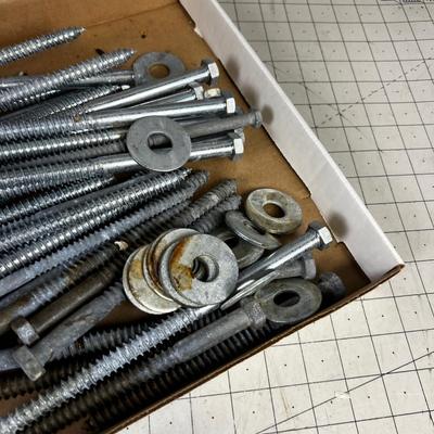 A Bunch of 10" Lag Bolts and Washers