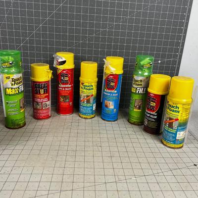 Spray Foam LOTS New (8 Cans) 