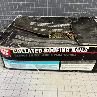 Partial Box of Roofing Nails Collated