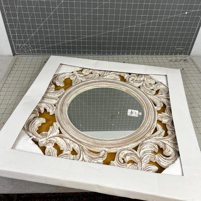 Decorative Mirror Shabby White Wash Finish