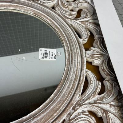 Decorative Mirror Shabby White Wash Finish
