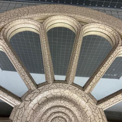 Half Round Crackle Mirror 