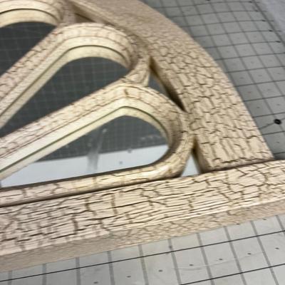 Half Round Crackle Mirror 