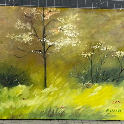 Oil Painting Tree by Myrna D. 