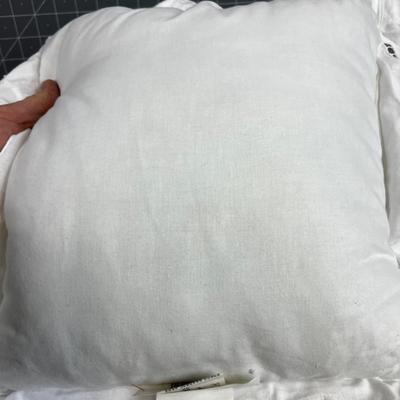 Pair of White Lacey Pillows 