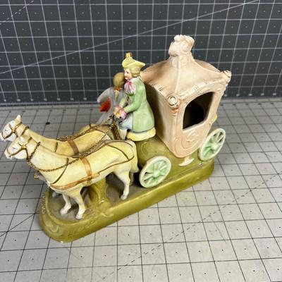 Lenwile China Hand Painted Japan Horse & Carriage