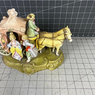 Lenwile China Hand Painted Japan Horse & Carriage