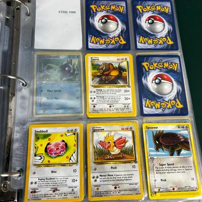 Collection of Vintage PokÃ©mon Cards In Sleeves in a Binder
