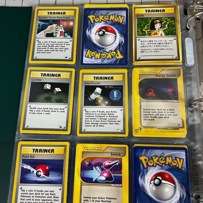 Collection of Vintage PokÃ©mon Cards In Sleeves in a Binder
