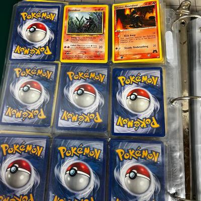 Collection of Vintage PokÃ©mon Cards In Sleeves in a Binder