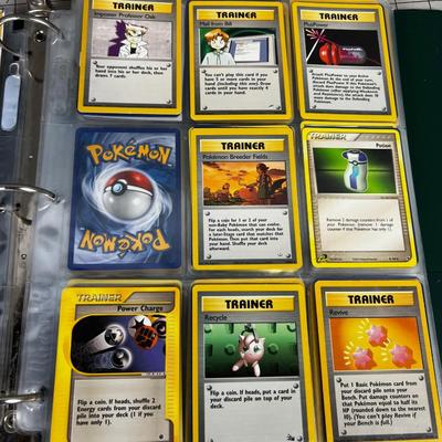 Collection of Vintage PokÃ©mon Cards In Sleeves in a Binder