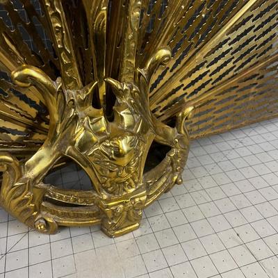 Brass Fireplace Screen FAN 