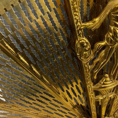 Brass Fireplace Screen FAN 