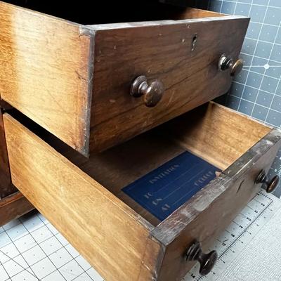 Small Circa 1860's Secretary Desk with Hand Cut Dovetail Drawers 