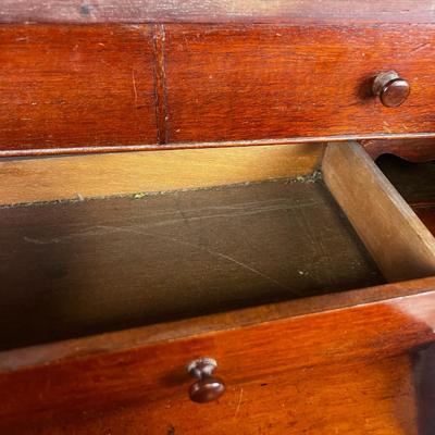 Small Circa 1860's Secretary Desk with Hand Cut Dovetail Drawers 